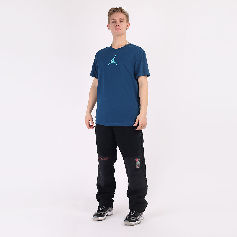 мужская синяя футболка Jordan Jumpman Short-Sleeve Tee CW5190-432 - цена, описание, фото 4